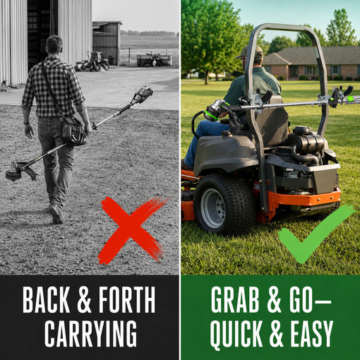 Tractor/Mower ROPS Quick-Release Tool Carrier