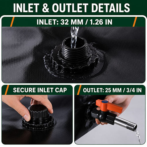 113L/30-Gal Portable Water Bladder Storage