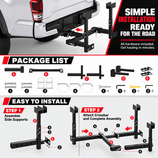 2" Dual Trash Can Hauler Hitch