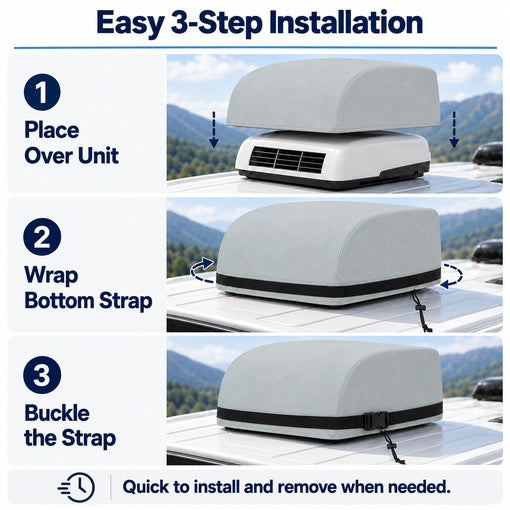 2-Pack RV Air Conditioner Winter Cover Waterproof 600D Oxford