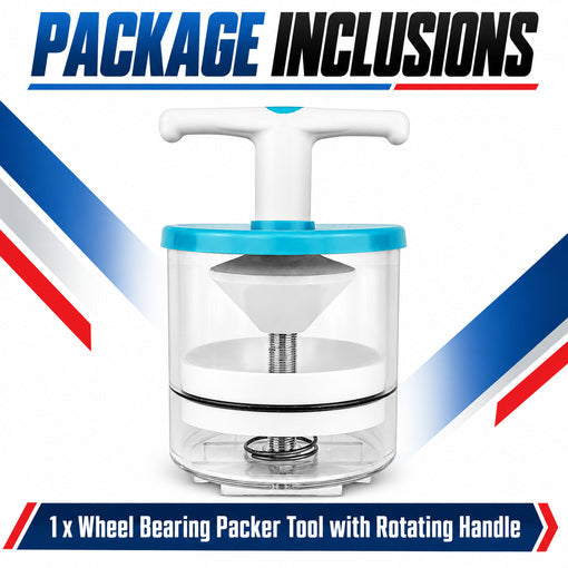 Wheel Bearing Packer Tool with Rotating Handle