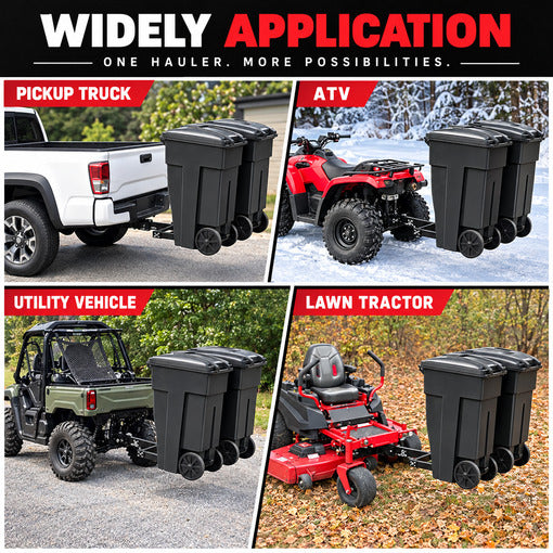 2" Dual Trash Can Hauler Hitch