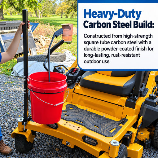 Zero Turn Mower Assist Handle with Bucket Holder