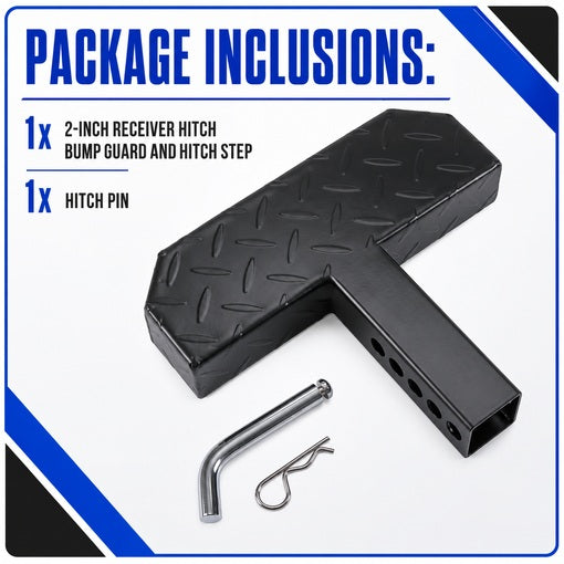 2-Inch Receiver Hitch Bump Guard and Hitch Step
