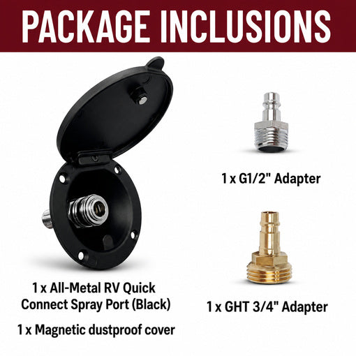 All-Metal RV Quick Connect Spray Port
