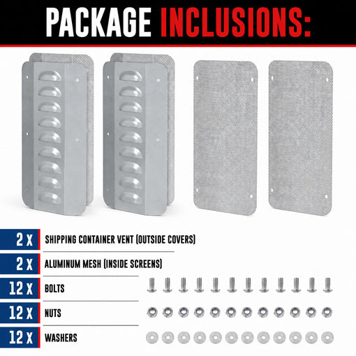 4-Pack Shipping Container Steel Air Ventilation Kit