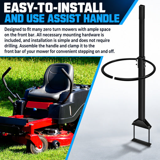 Zero Turn Mower Bucket Holder With Assist Handle