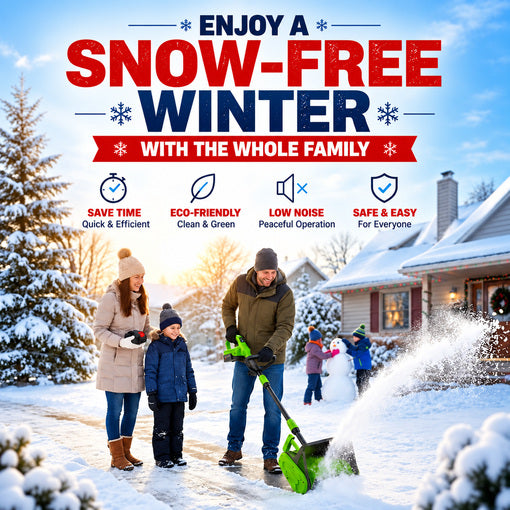 14" Cordless Snow Shovel with 2 Batteries