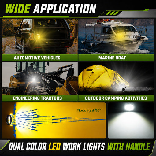 Tractor/Mower 72W Magnetic Work LED Light