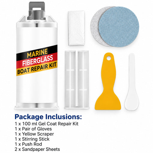 All-in-One Marine Fiberglass Repair Kit (White)