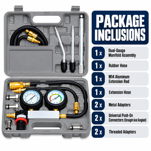10PCS Engine Cylinder Leak Down Tester Kit