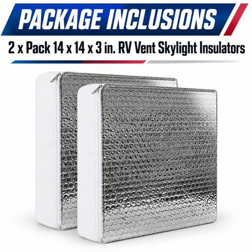 2-Pack 14"x14"x3" RV Vent Skylight Insulator