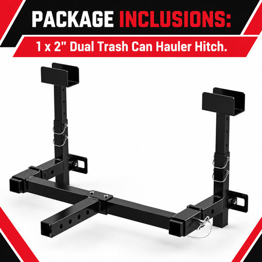 2" Dual Trash Can Hauler Hitch