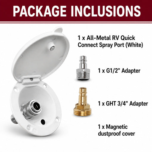 All-Metal RV Quick Connect Spray Port