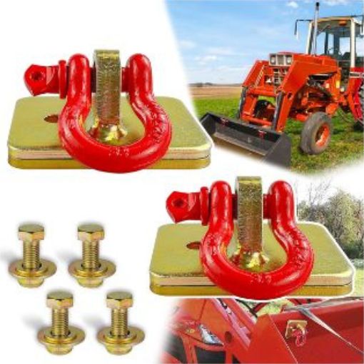 2-Pack Bolt-on Tractor Bucket Grab Clevis Mount Hooks
