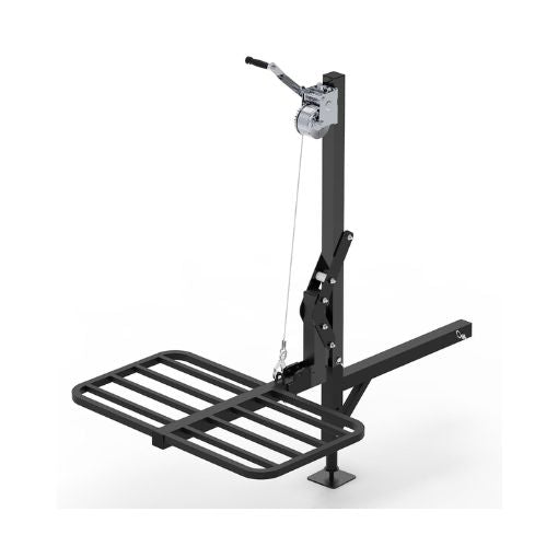 Heavy Duty Hitch-Mounted Lifting System with Platform