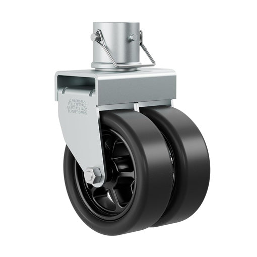Heavy Duty Dual 6" Trailer Jack Swivel Caster