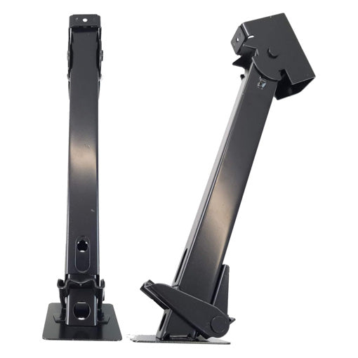Extended RV Cargo Trailer Telescoping Swing Down Jacks