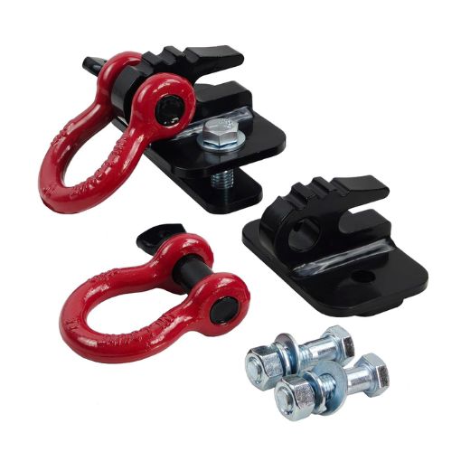 2-Pack 3/8 inch Tractor Bucket Grab Hook with 5/8 inch D-Ring Shackle