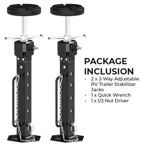 2-Way Adjustable RV Trailer Stabilizer Jacks