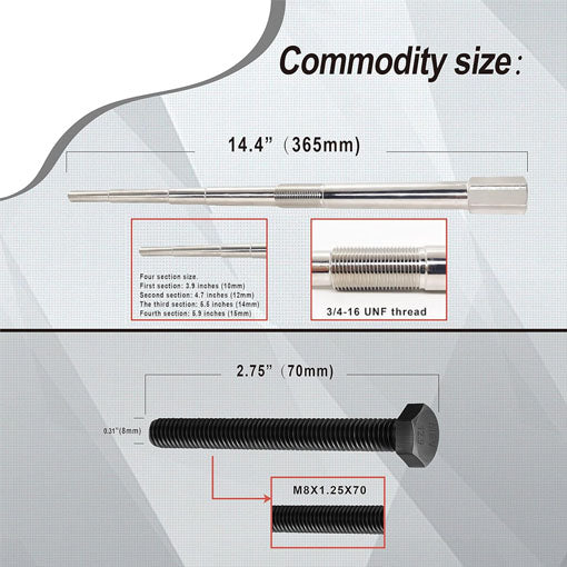 Universal Primary & Secondary Clutch Puller Tool Kit