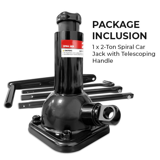2-Ton Spiral Car Jack with Telescoping Handle