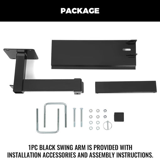 RV Bumper-Mounted Swing Arm Assembly