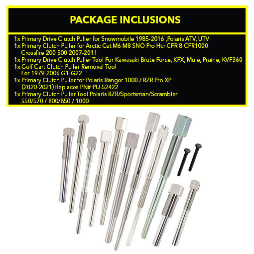 Universal Primary & Secondary Clutch Puller Tool Kit