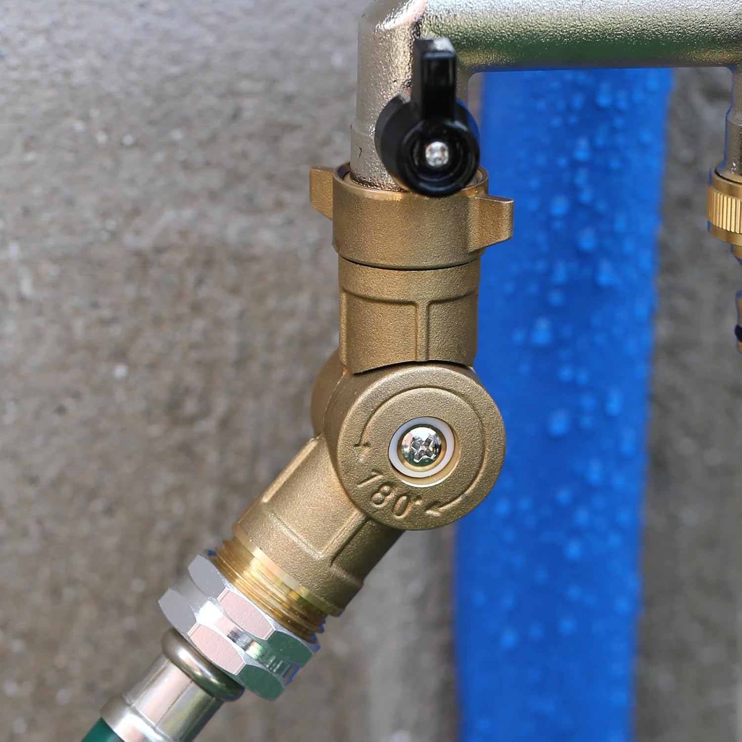 4-Way Hose Splitter with Rotating Arms