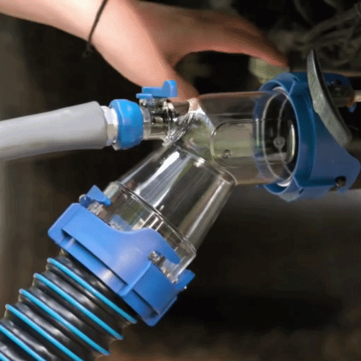 45-Degree RV Sewer Hose Rinser with Shut-off Valve