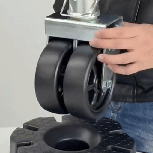 Heavy Duty Dual 6" Trailer Jack Swivel Caster