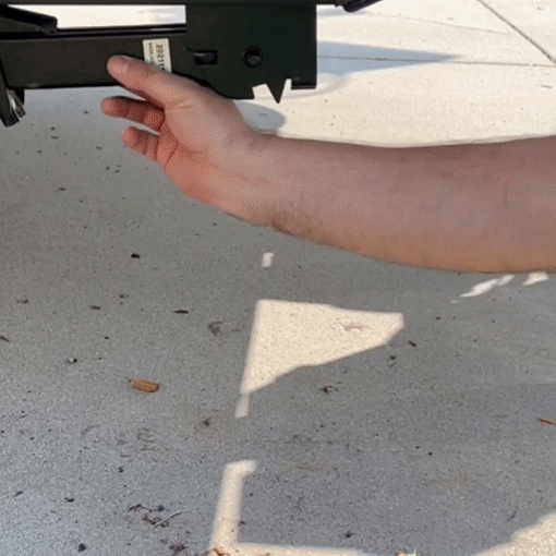 Extended RV Cargo Trailer Telescoping Swing Down Jacks