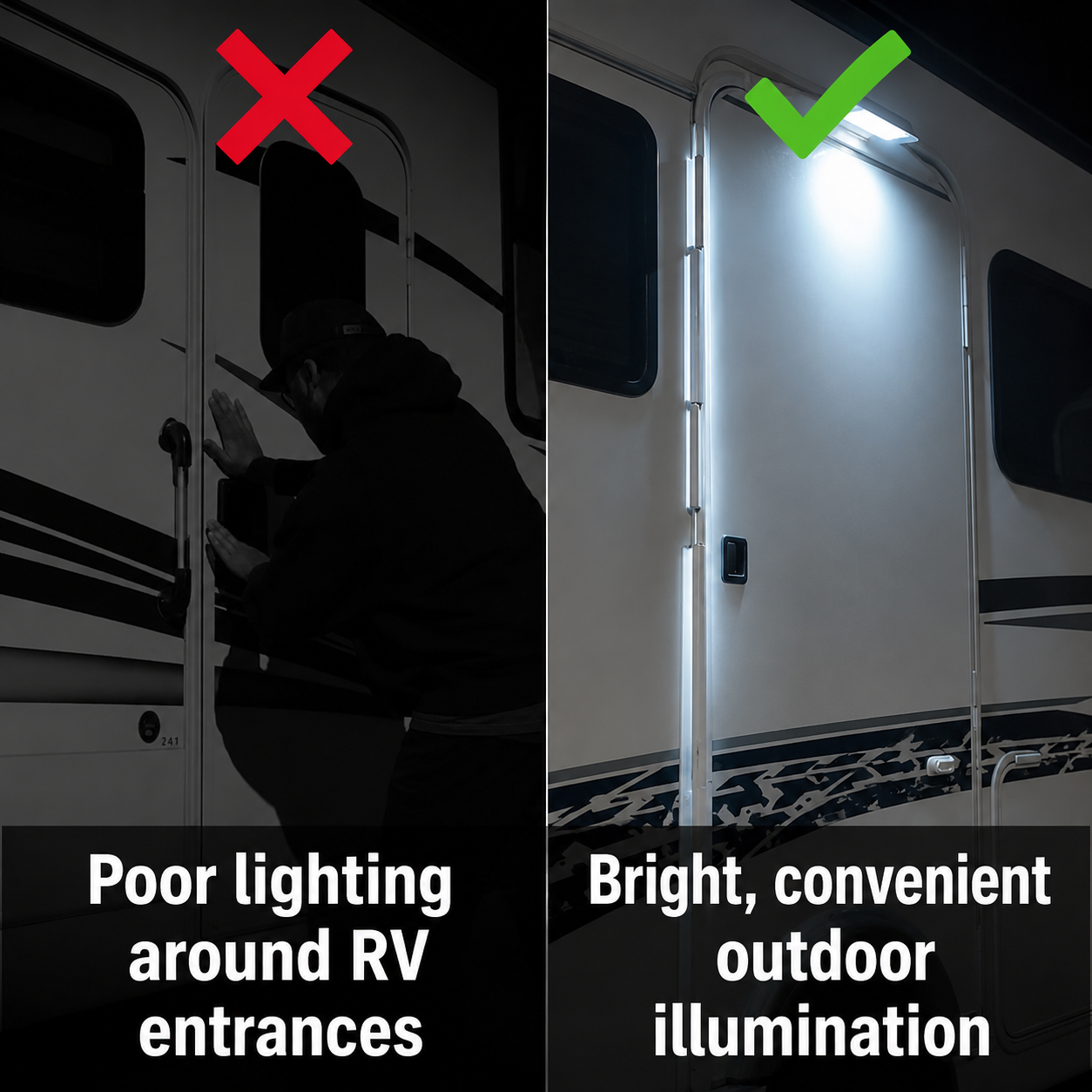 2-Pack RV Exterior Porch Utility Light Replacement