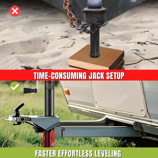 6-inch Auto-Flip Trailer Tongue Jack Foot Plate