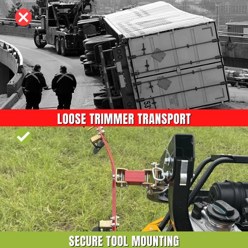 Adjustable Quick Clamp Lawn Mower Trimmer Rack