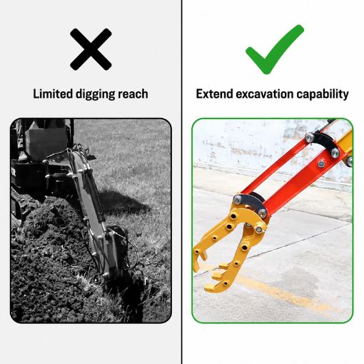 26" Mini Excavator Arm Extension Kit