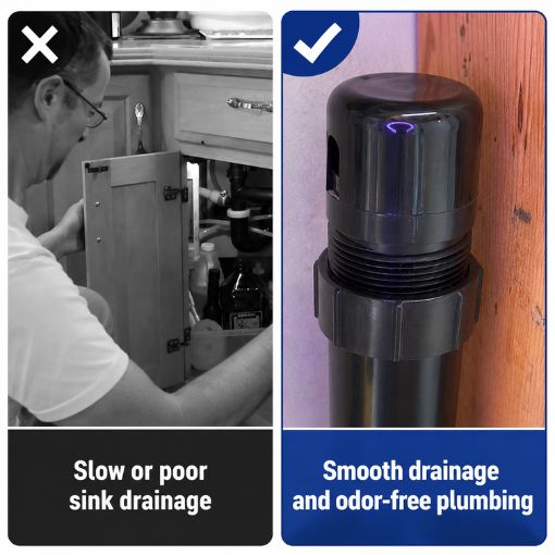 1-1/2" NPT RV Plumbing In-line Vent