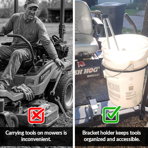 Zero Turn Mower Handle Bar with Bucket Holder