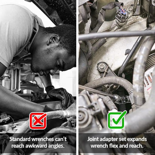 Auto Flex Universal Joint Extension Adapter Set