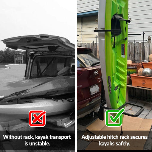 RV Hitch Mount Adjustable Kayak Rack