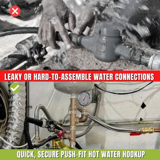 Push-To-Connect Ball Valve Water Heater Connector