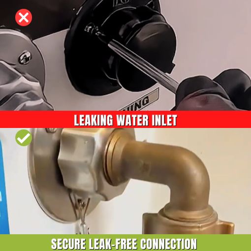 RV City Water Inlet Replacement with 90-Degree Elbow Connector