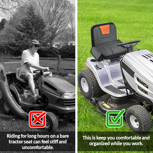 Tractor Seat Cover with Drink Pouch