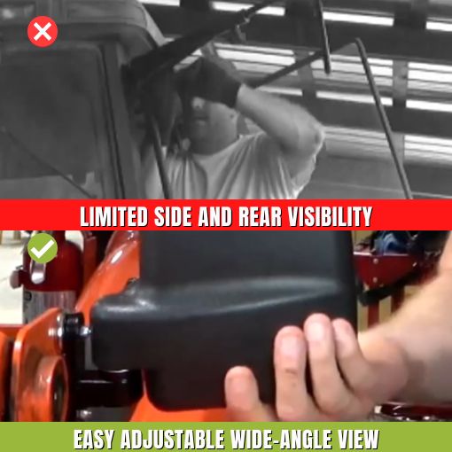 Universal Magnetic Side Mirrors for Tractors, Forklifts, Lawn Mowers