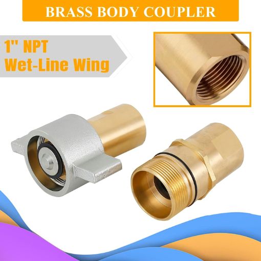 1" NPT Heavy Duty Hydraulic Quick Connect Coupler