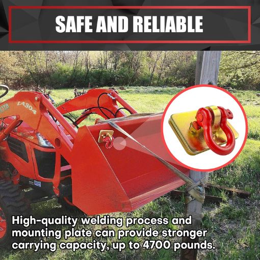 2-Pack Bolt-on Tractor Bucket Grab Clevis Mount Hooks