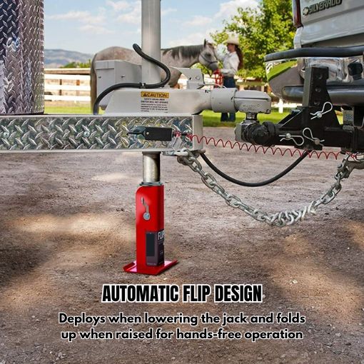4-Inch Trailer Tongue Automatic Fold-Up Jack Foot Plate