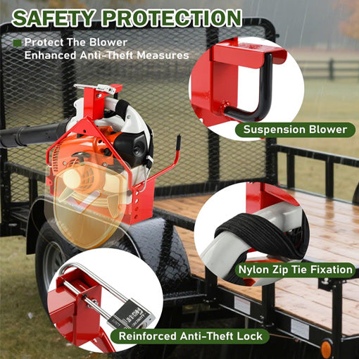 Handheld Blower Rack for Trailer