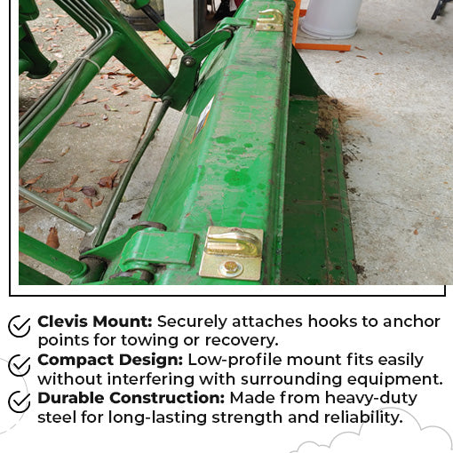 5/16in Bolt On Grab Hook Mount with Clevis Mount