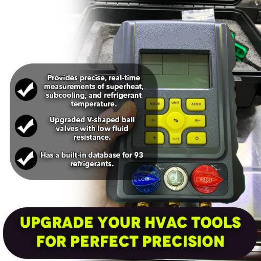Refrigeration Digital Manifold HVAC System Gauge Set